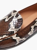 Thumbnail for your product : Aquazzura Purist Elaphe Loafers - Brown