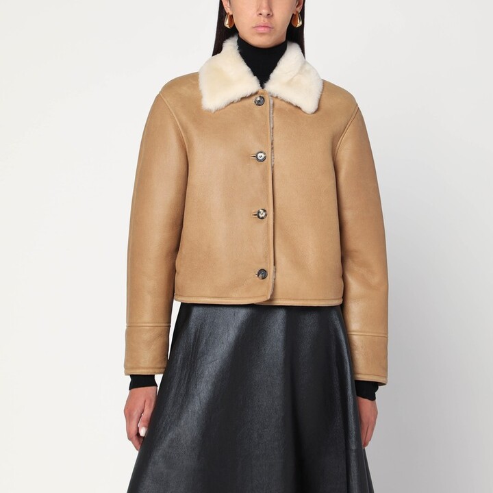 Loewe Camel-coloured shearling jacket