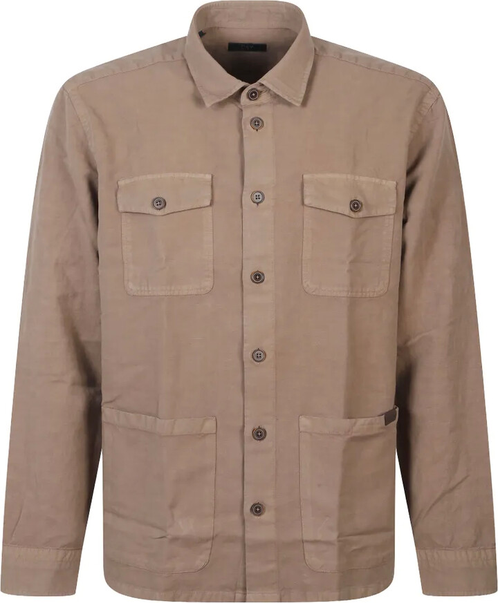 Fay Buttoned Chest-Pocket Shirt