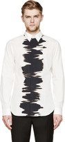 Thumbnail for your product : Calvin Klein Collection White & Black Water Print Button-Up Shirt