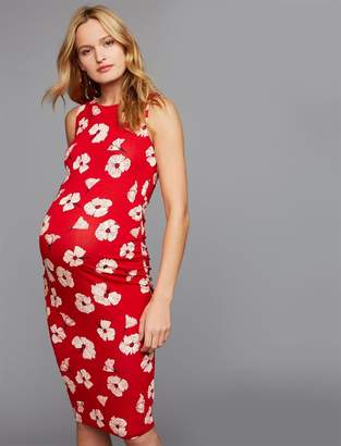 A Pea in the Pod Back Interest Ruched Maternity Dress