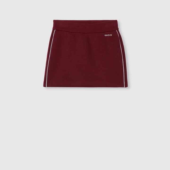 Gucci Jersey mini skirt with logo