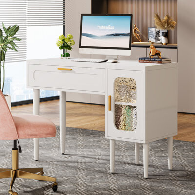 Hideaway Desk Latitude Run Color: White