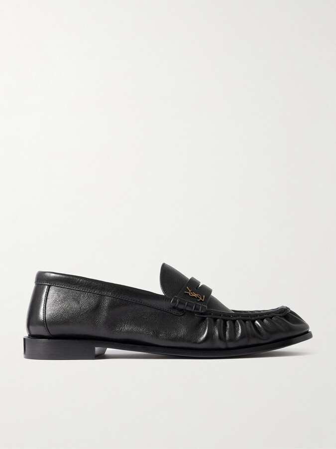 Le Loafer Monogram Logo-Appliquéd Leather Penny Loafers