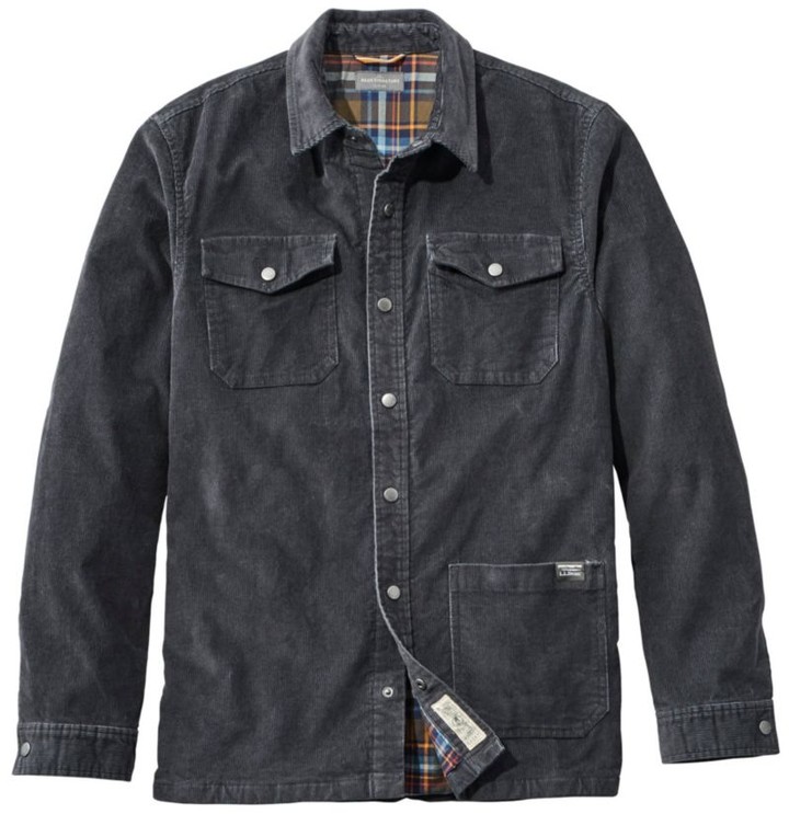 flannel lined denim shirt