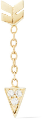 Jennie Kwon Designs - Arrow 14-karat Gold Diamond Earring - one size