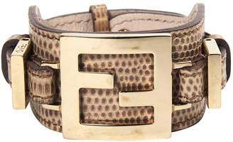 Fendi Beige Leather Bracelets