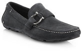 Thumbnail for your product : Ferragamo Cabo Suede Side-Bit Drivers