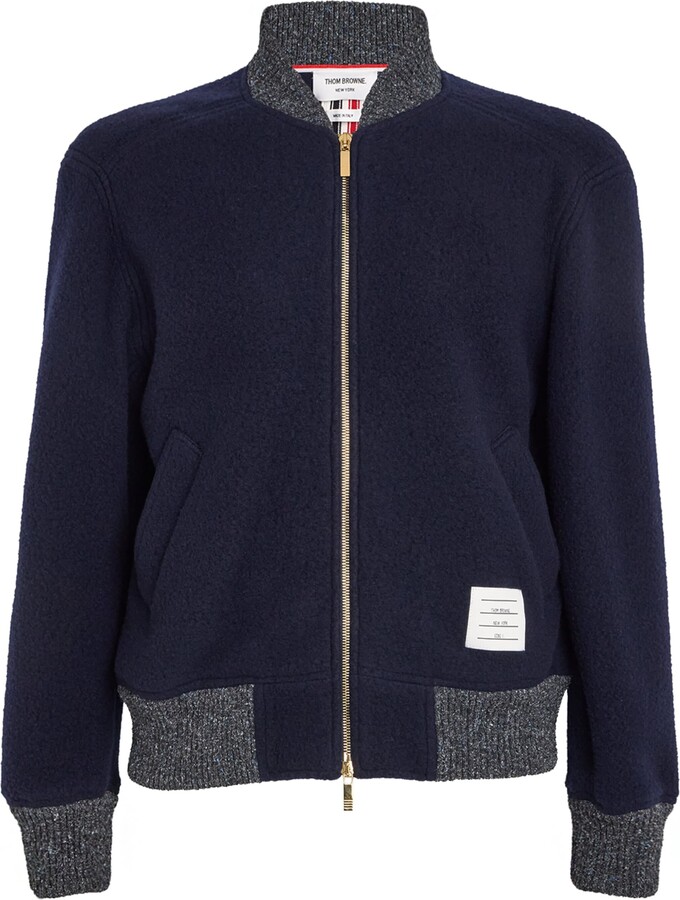 Thom Browne Wool Tricolour Bomber Jacket
