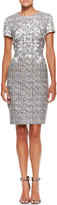 Thumbnail for your product : Escada Short-Sleeve Printed Dress, Sky
