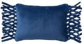 Thumbnail for your product : Pottery Barn Teen Bohemian Fringe Plush Pillow, 12&quotx16&quot, Navy