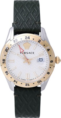 Versace Greca Time Gmt(wc-7c) Wrist Watch Dark Green - ShopStyle