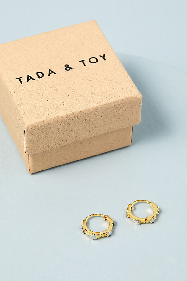 Tada & Toy Cosmic Tiny Star Hoop Earrings ShopStyle