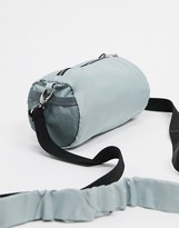 Thumbnail for your product : ASOS DESIGN 90's mini cross body barrel bag in light grey