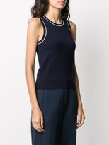 Thumbnail for your product : ODYSSEE Liberte contrast trim knitted tank top