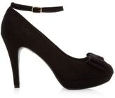 Thumbnail for your product : New Look Wide Fit Black Lace Bow Ankle Strap Court Shoes