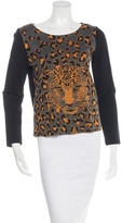 Thumbnail for your product : Sandro Printed Colorblock Top