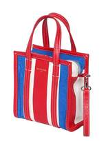 Thumbnail for your product : Balenciaga Mini Bazar Striped Leather Tote Bag