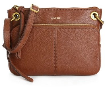 fossil karli leather crossbody bag