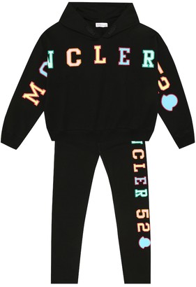 Moncler Enfant Logo stretch-cotton hoodie