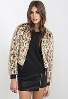 Thumbnail for your product : Forever 21 Luxe Faux Leopard Fur Bomber