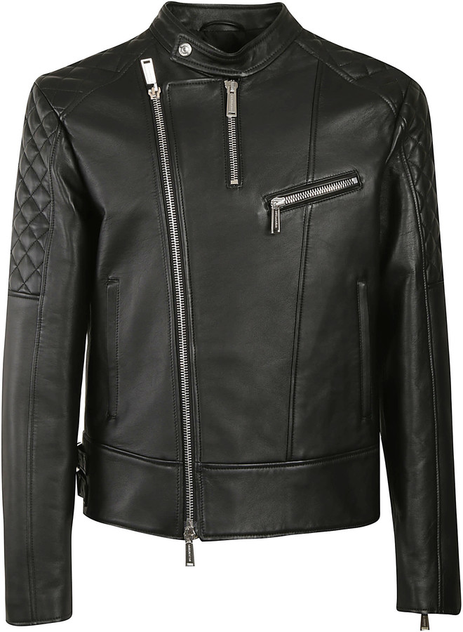 dsquared2 men's leather jacket