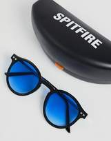 Thumbnail for your product : Spitfire round sunglasses in black with blue lens