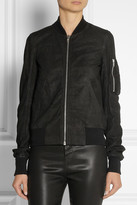 Thumbnail for your product : Rick Owens Brushed-leather bomber jacket