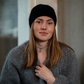 Thumbnail for your product : tirillm Women's Black "Bea" Rib Knitted Cashmere Beanie