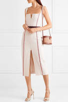 Thumbnail for your product : Brock Collection Deon Striped Linen Midi Dress - Ivory