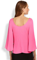 Thumbnail for your product : Milly Stretch-Silk Butterfly Blouse