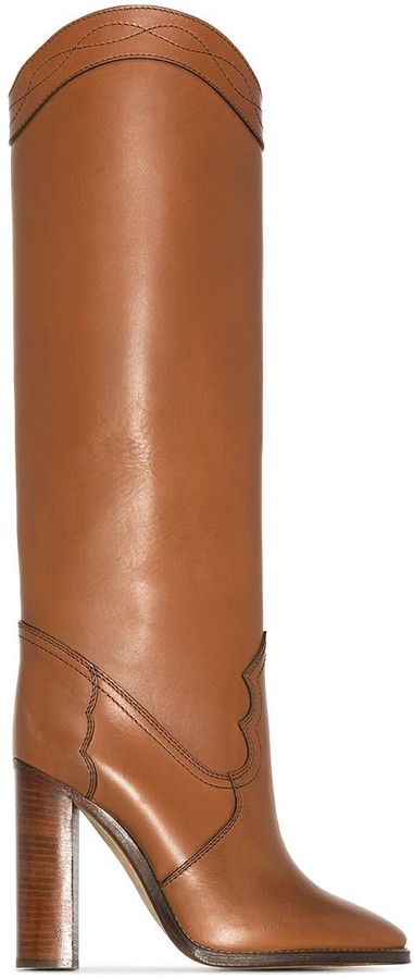 saint laurent knee high boots