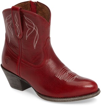 short red cowboy boots