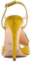 Thumbnail for your product : Jerome C. Rousseau Lio Metallic Heeled Sandals