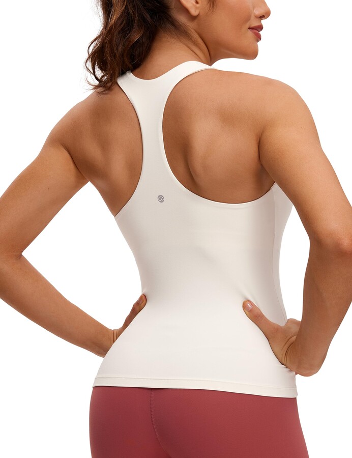 CRZ YOGA Women's Butterluxe Workout Tank Tops with Built in Bra