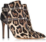 Thumbnail for your product : Valentino Rockstud Animal Print Haircalf Ankle Boot