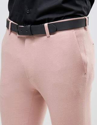 ASOS Super Skinny Heritage Smart Pants In Pink