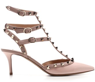 valentino rockstud shoes pink