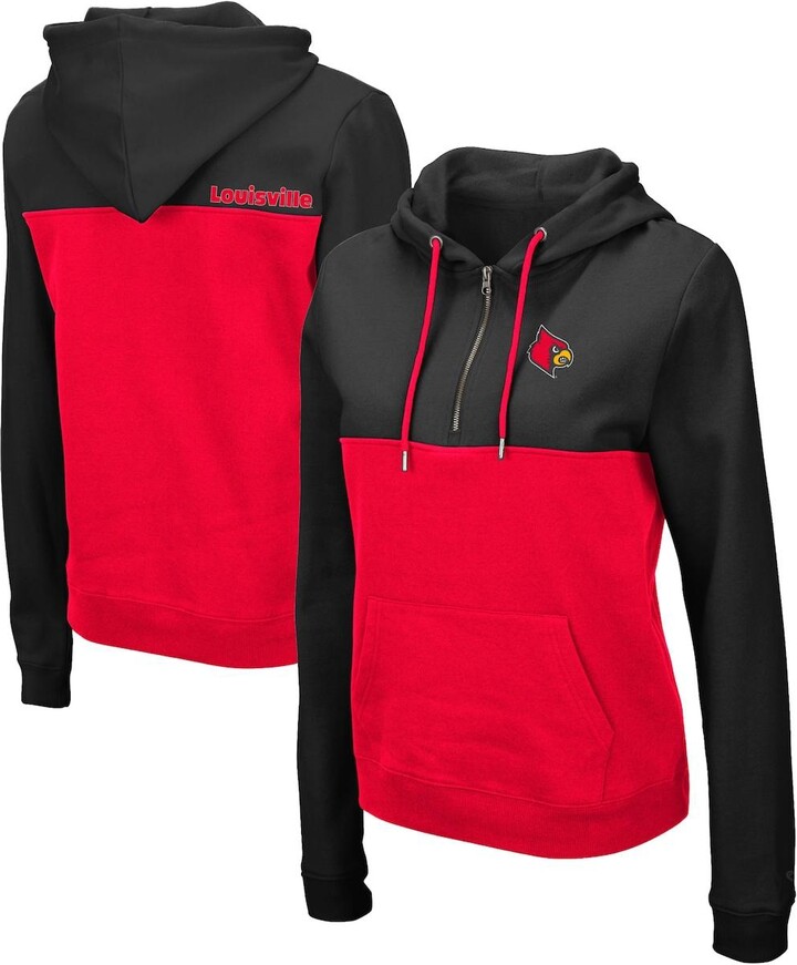 Colosseum Black Louisville Cardinals Arched Name Full-Zip Hoodie