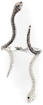 Thumbnail for your product : Elise Dray diamond pavé siamoise snake ring