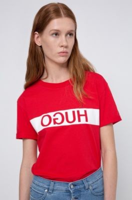 HUGO BOSS Reverse-logo slim-fit T-shirt in Recot cotton