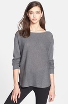 Thumbnail for your product : Vince Rack Stitch Shirttail Sweater (Online Only)