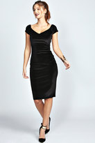 Thumbnail for your product : boohoo Vivian Velvet Midi Bodycon Dress