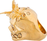 Thumbnail for your product : Alexander McQueen Gold-Tone Skull Butterfly Ring