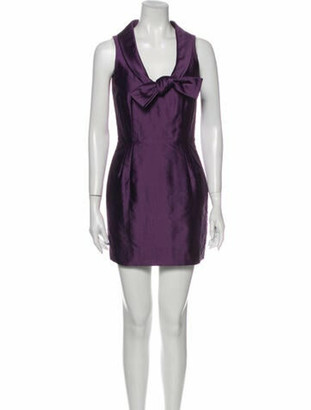 purple plunge dress