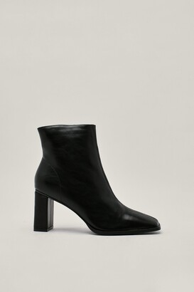 Nasty Gal Womens Pu Ankle Boot - Black - 3, Black