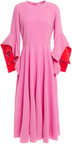 Thumbnail for your product : Roksanda Ronda Fluted Two-tone Crepe Midi Dress