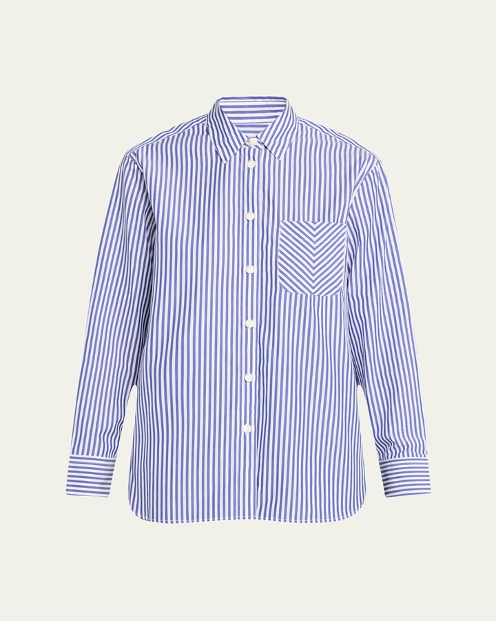 Rag & Bone Maxine Striped Button-Front Shirt