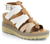 Thumbnail for your product : See by Chloe Leather & Cork Wedge Sandals