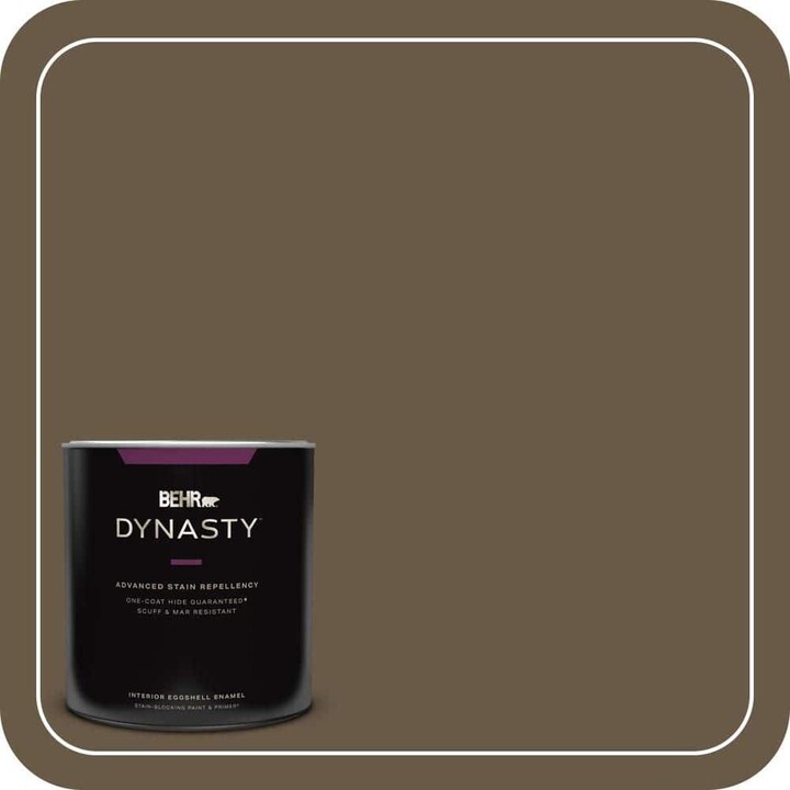 BEHR DYNASTY 1 qt. #PPU7-25 Clove Brown One-Coat Hide Eggshell Enamel Interior Stain-Blocking Paint and Primer
